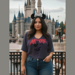 Disney Mickey Dip-Dye Dark Slate Grey Graphic Top, Size 3